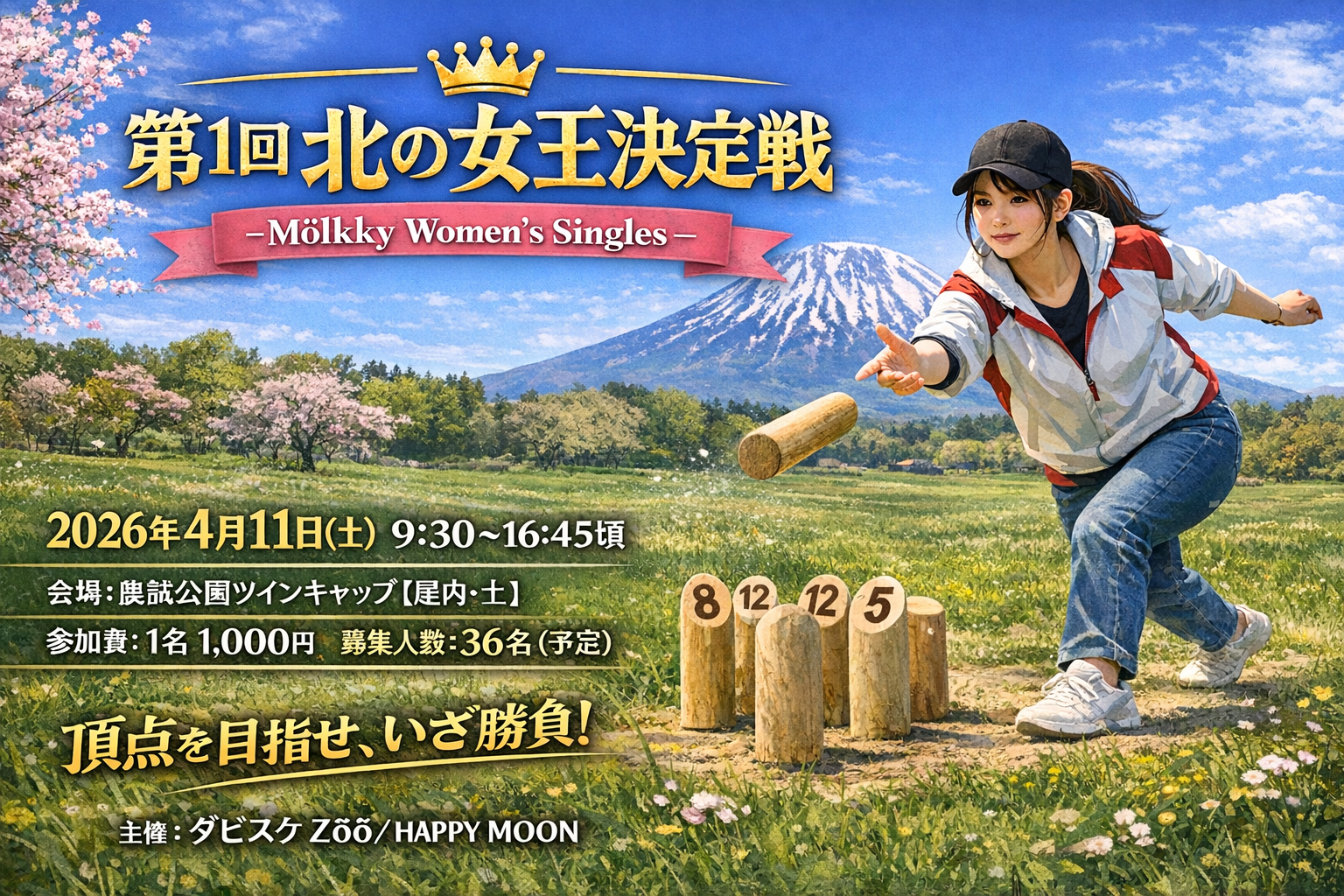 第１回北の女王決定戦ーMölkky Women’s Singlesー