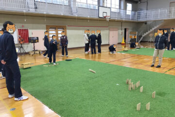 長野県伊那市立高遠中学校でモルック体験教室